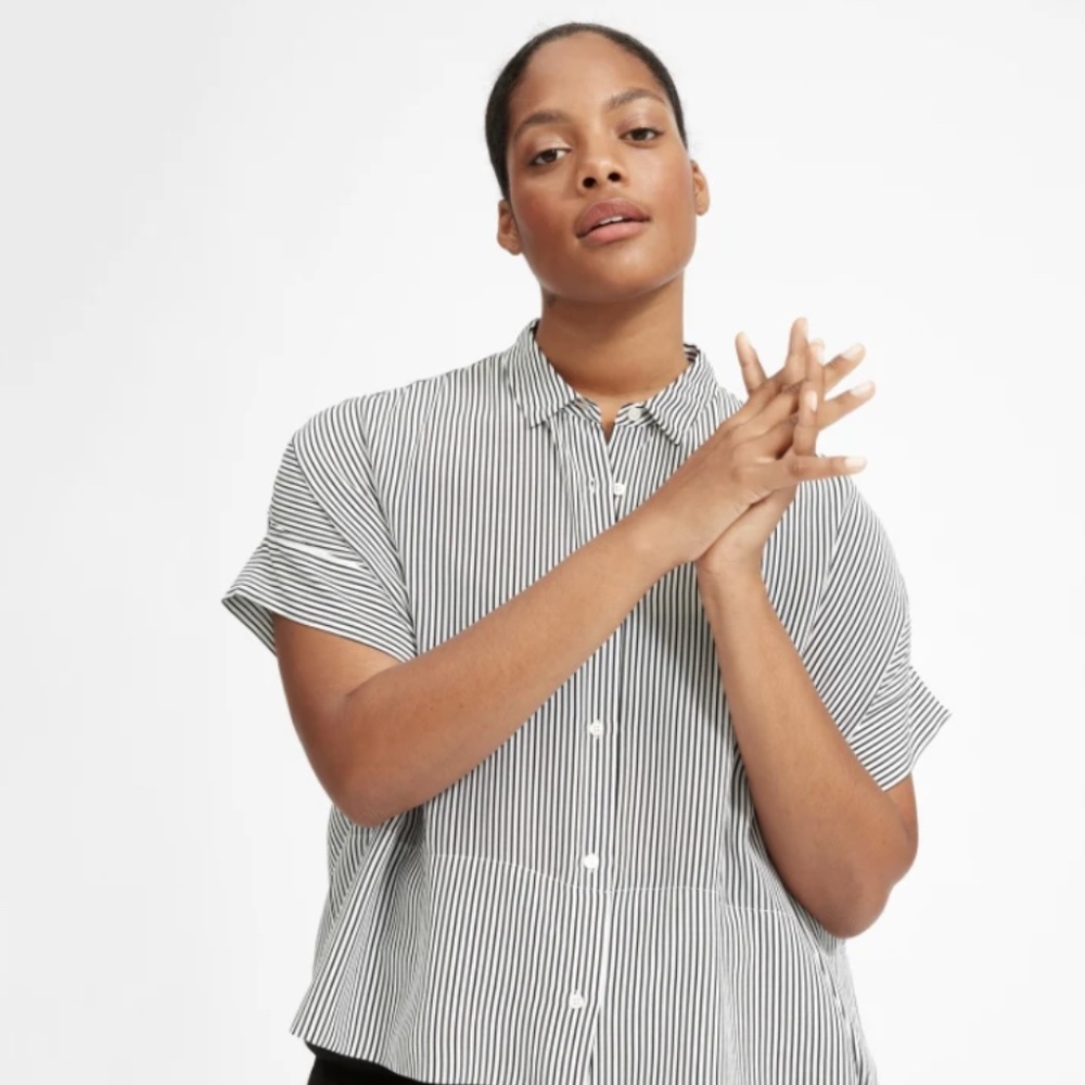 Everlane Clean Silk Short-Sleeve Square Shirt